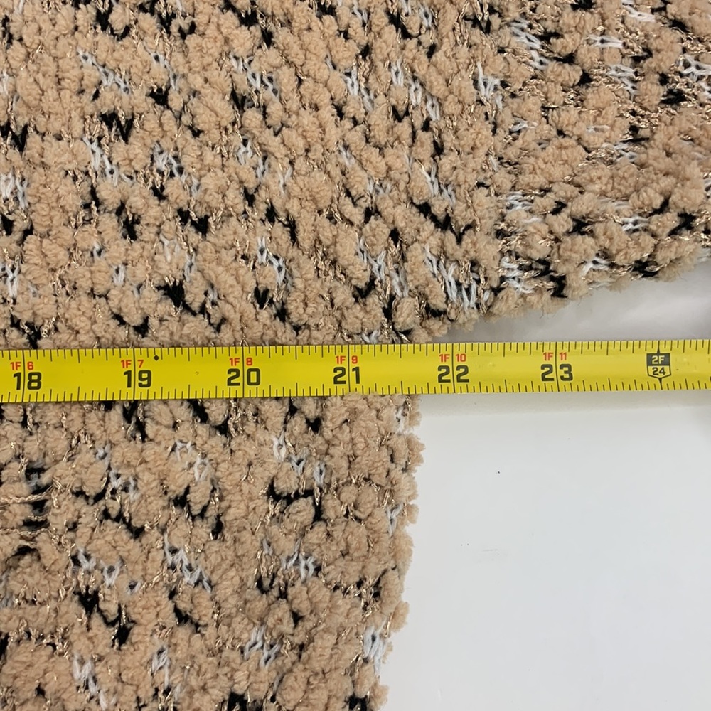 Gimmicks By Buckle Knitted Sweater Sz Small Front cross over Tan Black NEW NWT - Picture 13 of 14